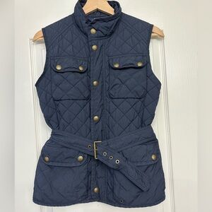 Polo Ralph Lauren Zip Button Kids Big Girl Quilted Pocket Puffer Vest Jacket